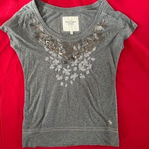 Abercrombie & Fitch beaded embroidered T